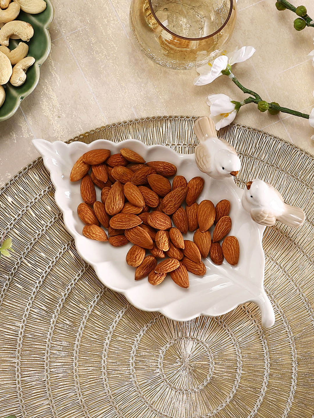TAYHAA White Ceramic Food Platter