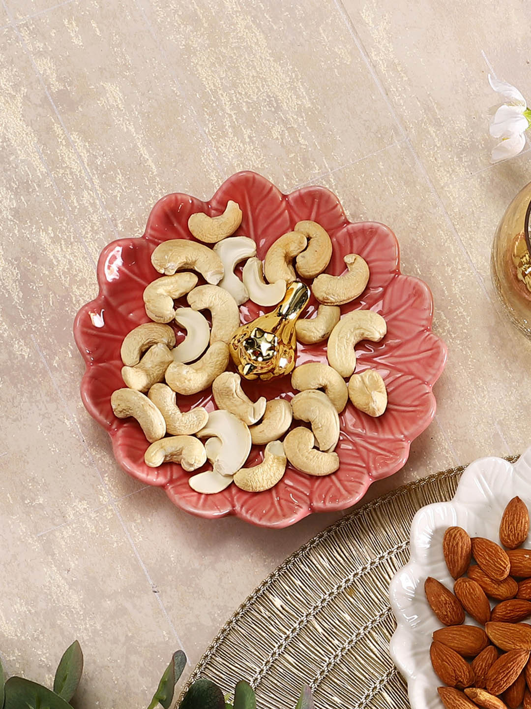 TAYHAA Pink Ceramic Food Platter