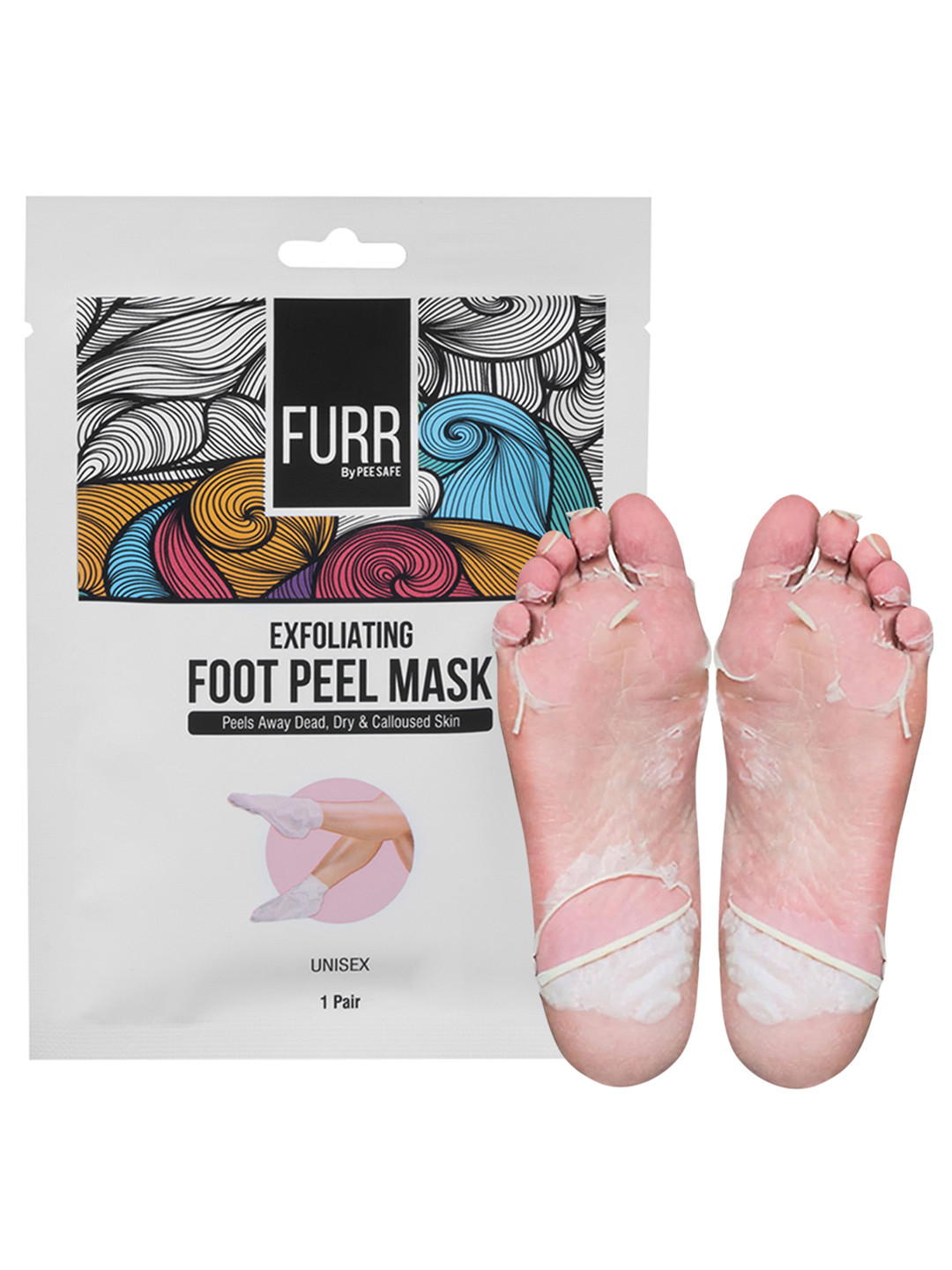 FURR Exfoliating Foot Peel Mask for Hydrating & Moisturizing - 1 Pair