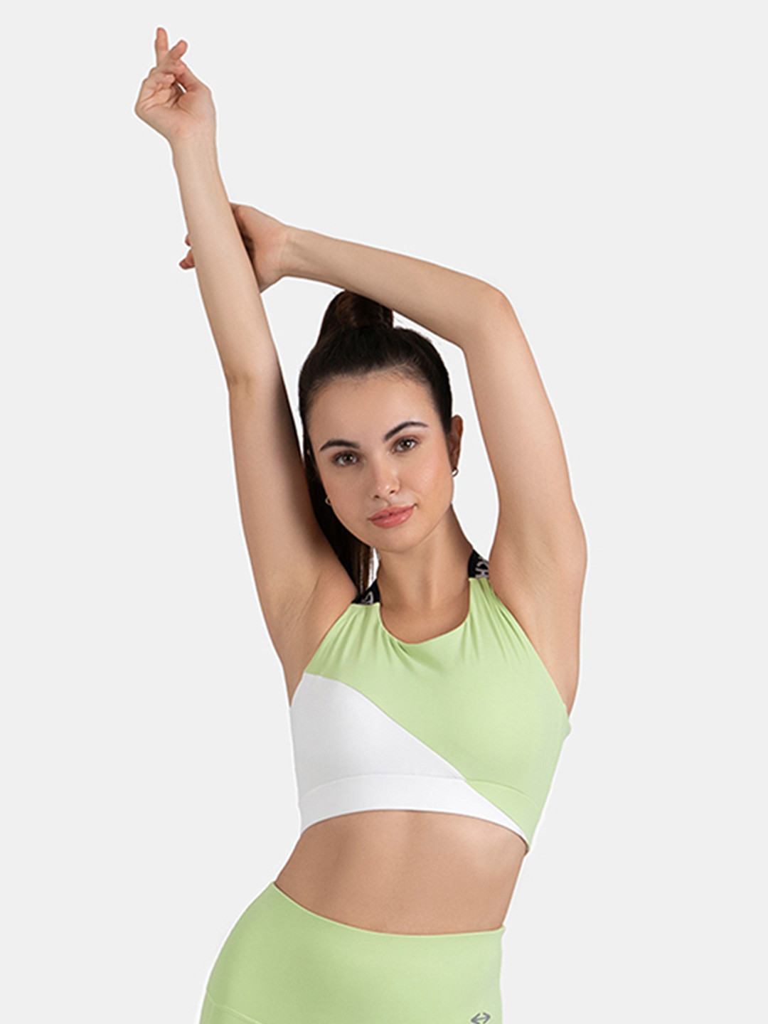 STRCH Women Colourblocked Medium Coverage Bra