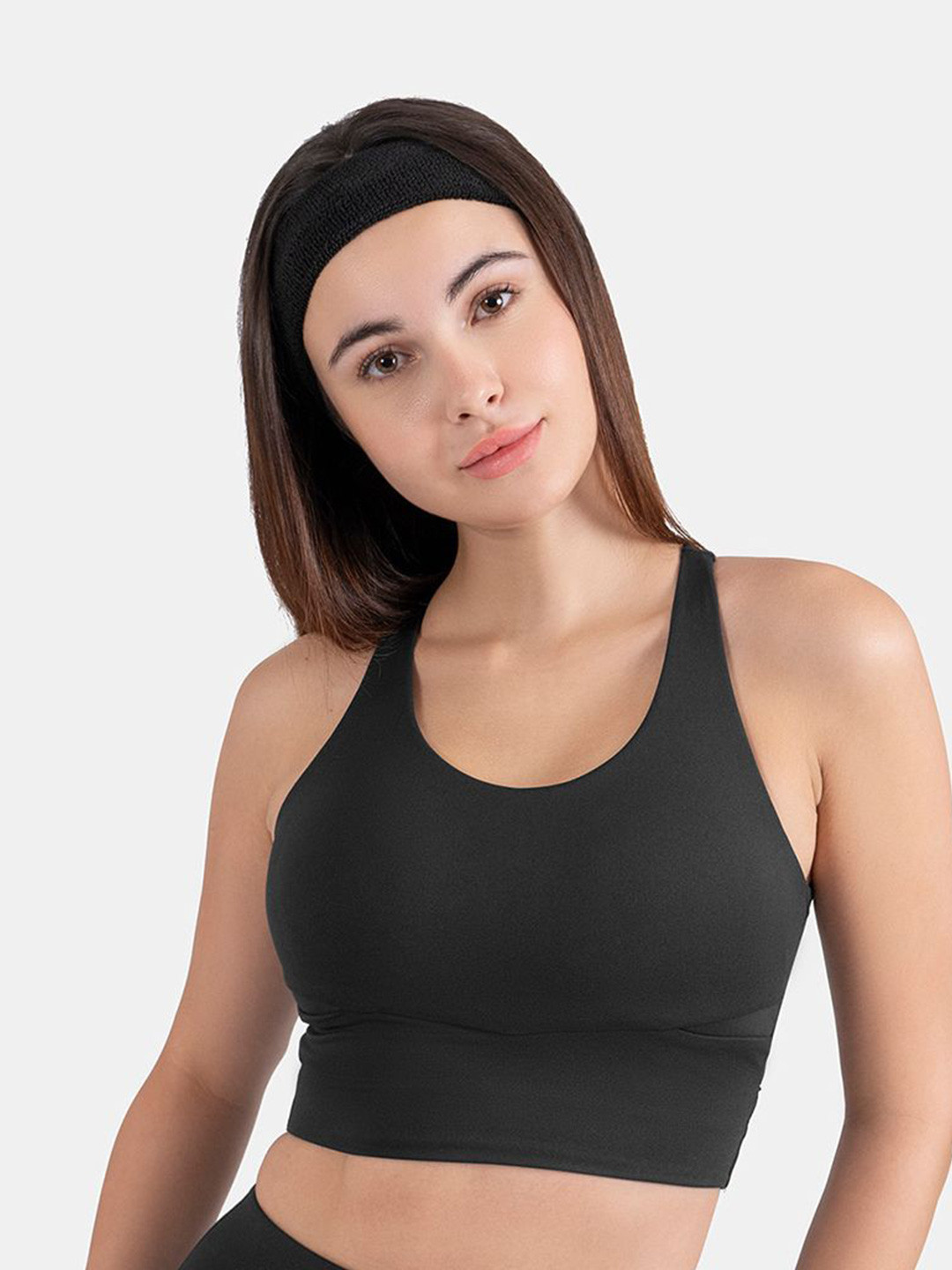 STRCH Solid Medium Coverage Removable Padding Bra