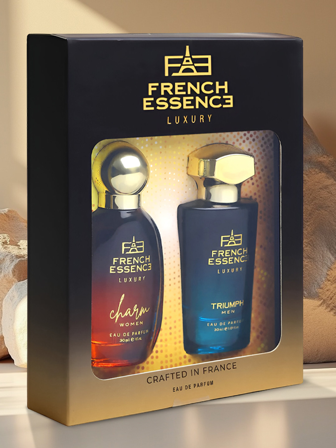 FRENCH ESSENCE Set Of 2 Charm & Triumph Long Lasting Eau De Parfum - 30 ml Each