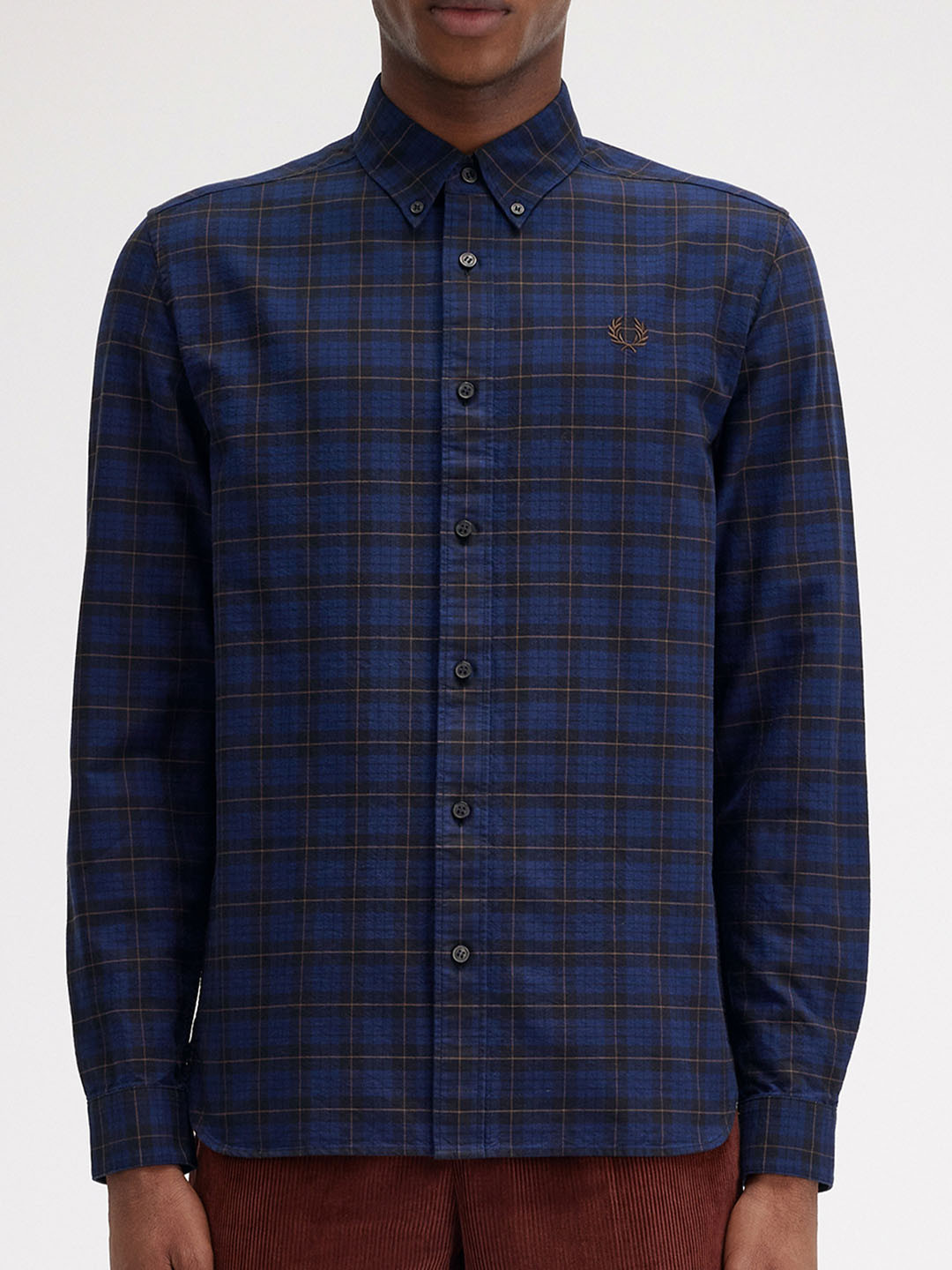Fred Perry Men Slim Fit Tartan Checked Pure Cotton Casual Shirt