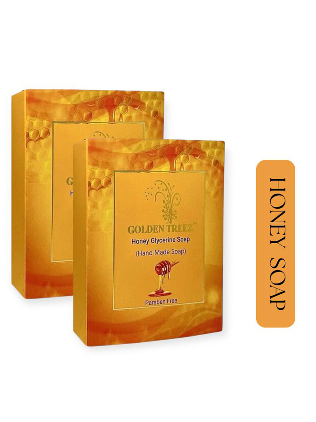 Golden Treez Pack of 2 Handmade Honey Moisturizing Soap - 115 g Each