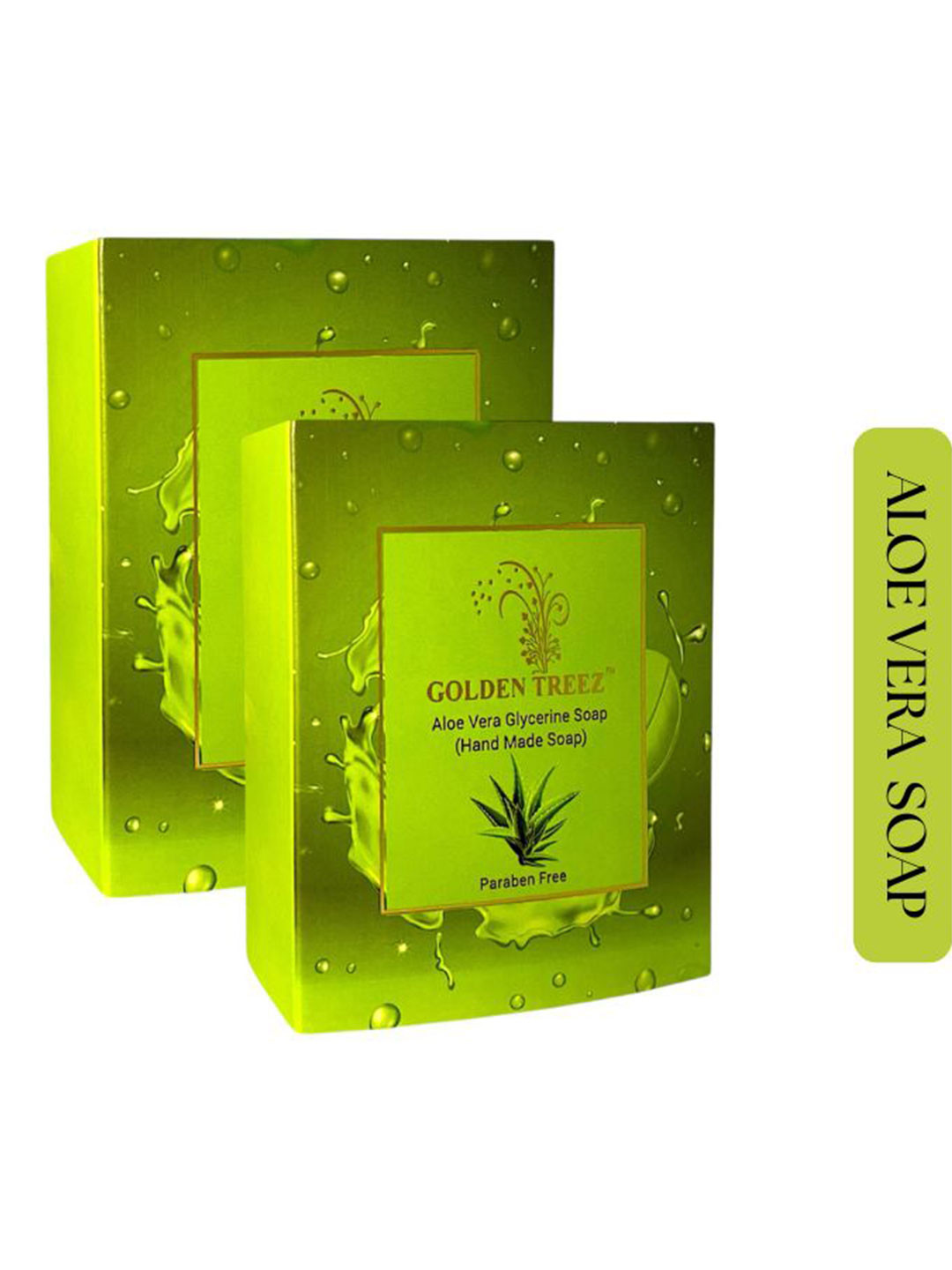 Golden Treez Pack Of 2 Handmade Aloe Vera Moisturizing Soap 115 gm Each