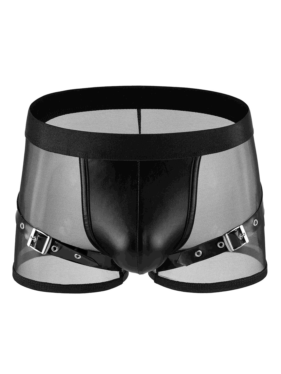 PANTEAZY Men Mid-Rise Black Strap Basic Briefs