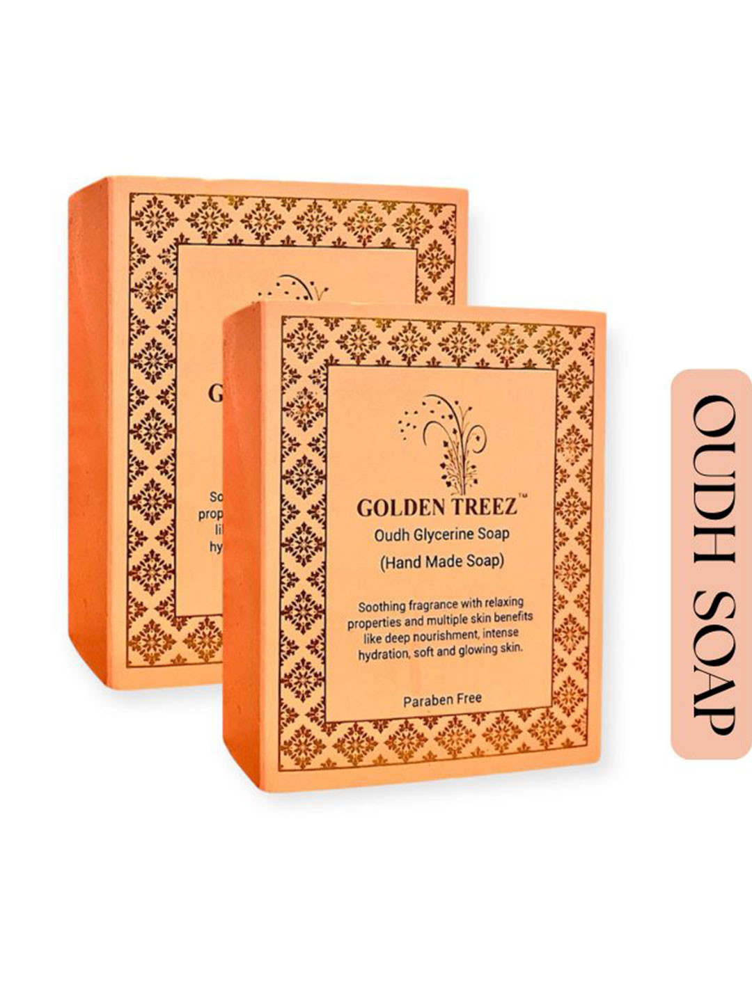 Golden Treez Pack Of 2 Handmade Oudh Anti Acne Soap 115 gm Each