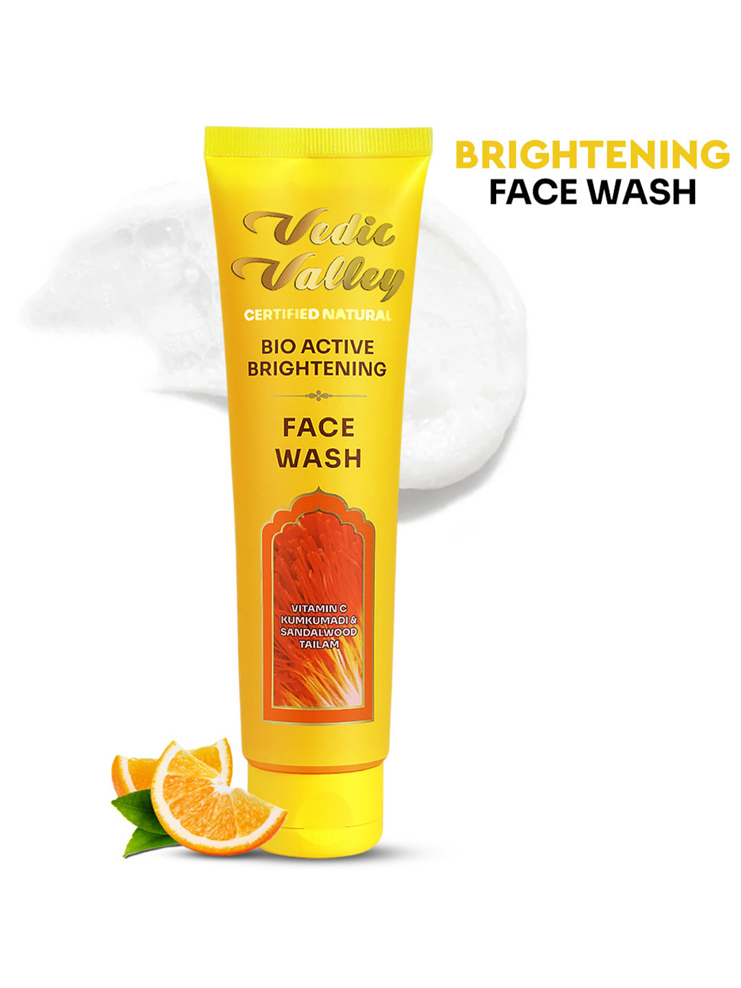 Vedic Valley Bio-Active Brightening Face Wash With Vitamin C & Turmeric - 100 g