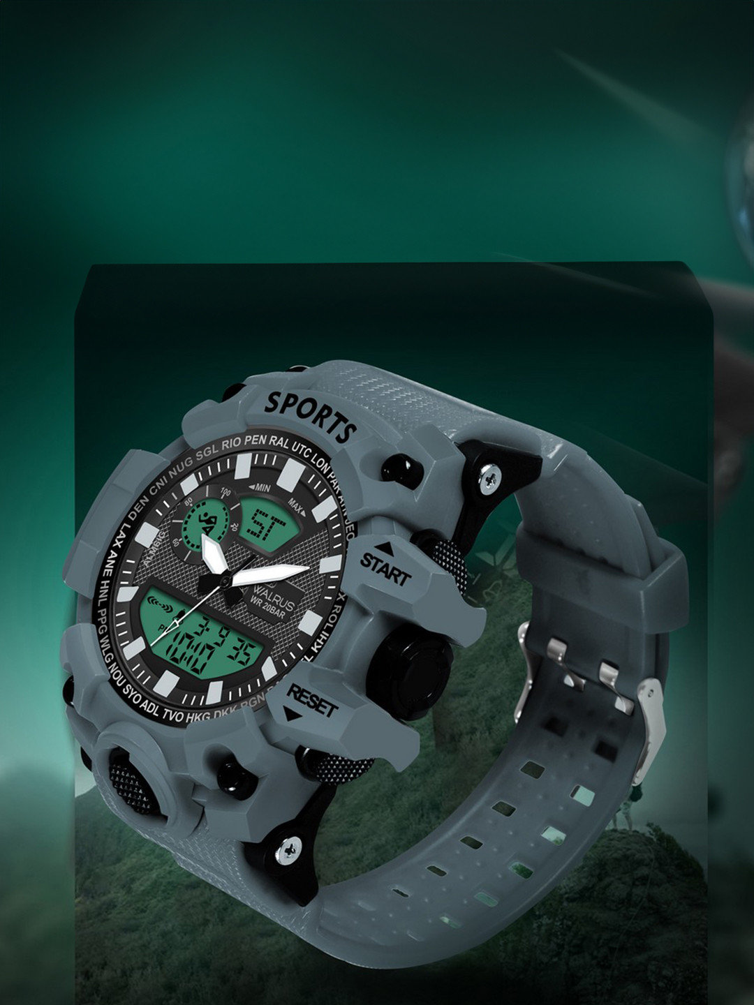 Walrus Men Dial & Textured Straps Analogue and Digital Watch WWTM-SPORTS-VI-020707D