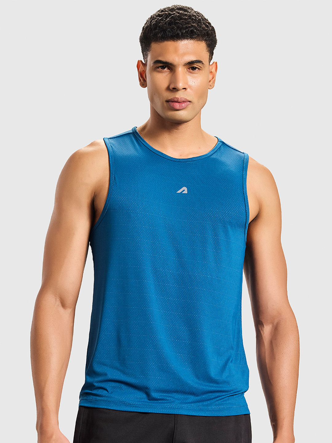 BOLDFIT Sleeveless Innerwear Gym Vest BFTBM1003SBlueS