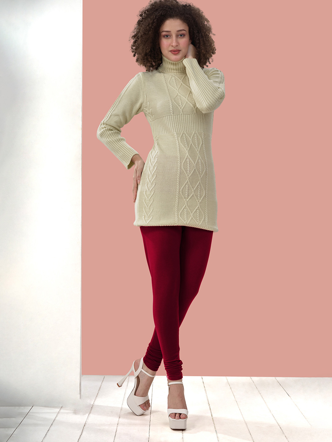 LYRA Winter Fleece Lined Churidar Length Leggings