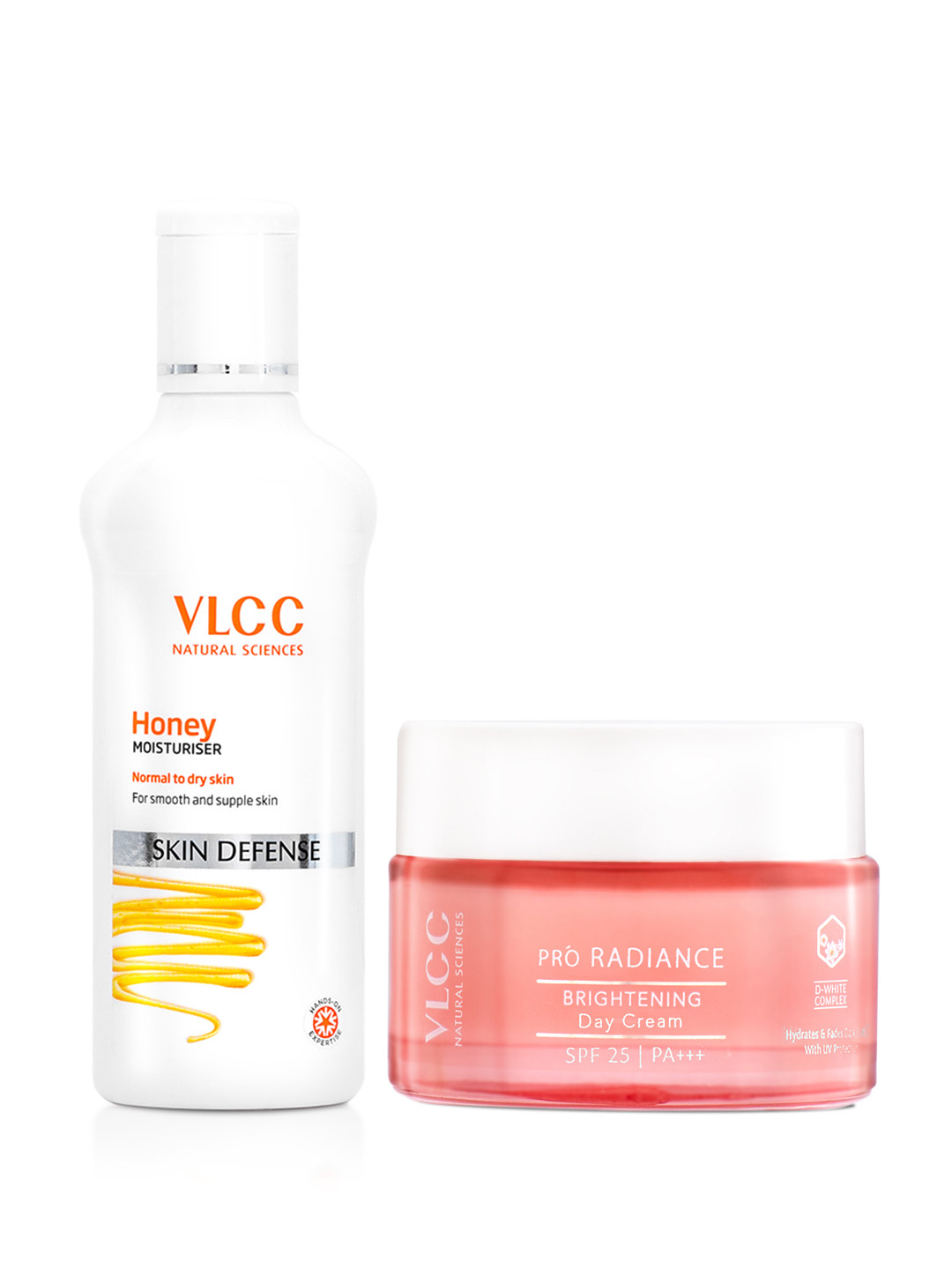 VLCC Set of Skin Defence Honey Moisturizer 100ml & PRO Radiance SPF25 Day Cream 50g