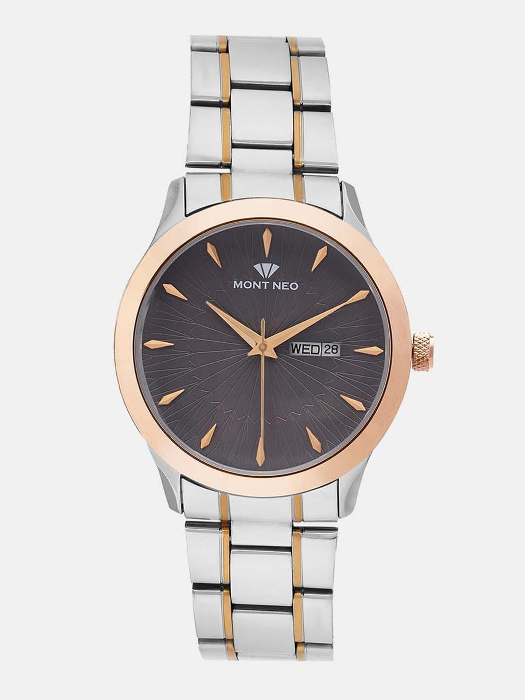 MONT NEO Men Metal Dial & Stainless Steel Straps Watch 8014D-M1315