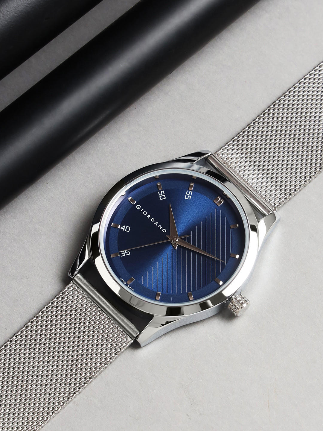 Giordano Men Embellished Bracelet Style Straps Analogue Quartz Movement Watch Gz-50110-11