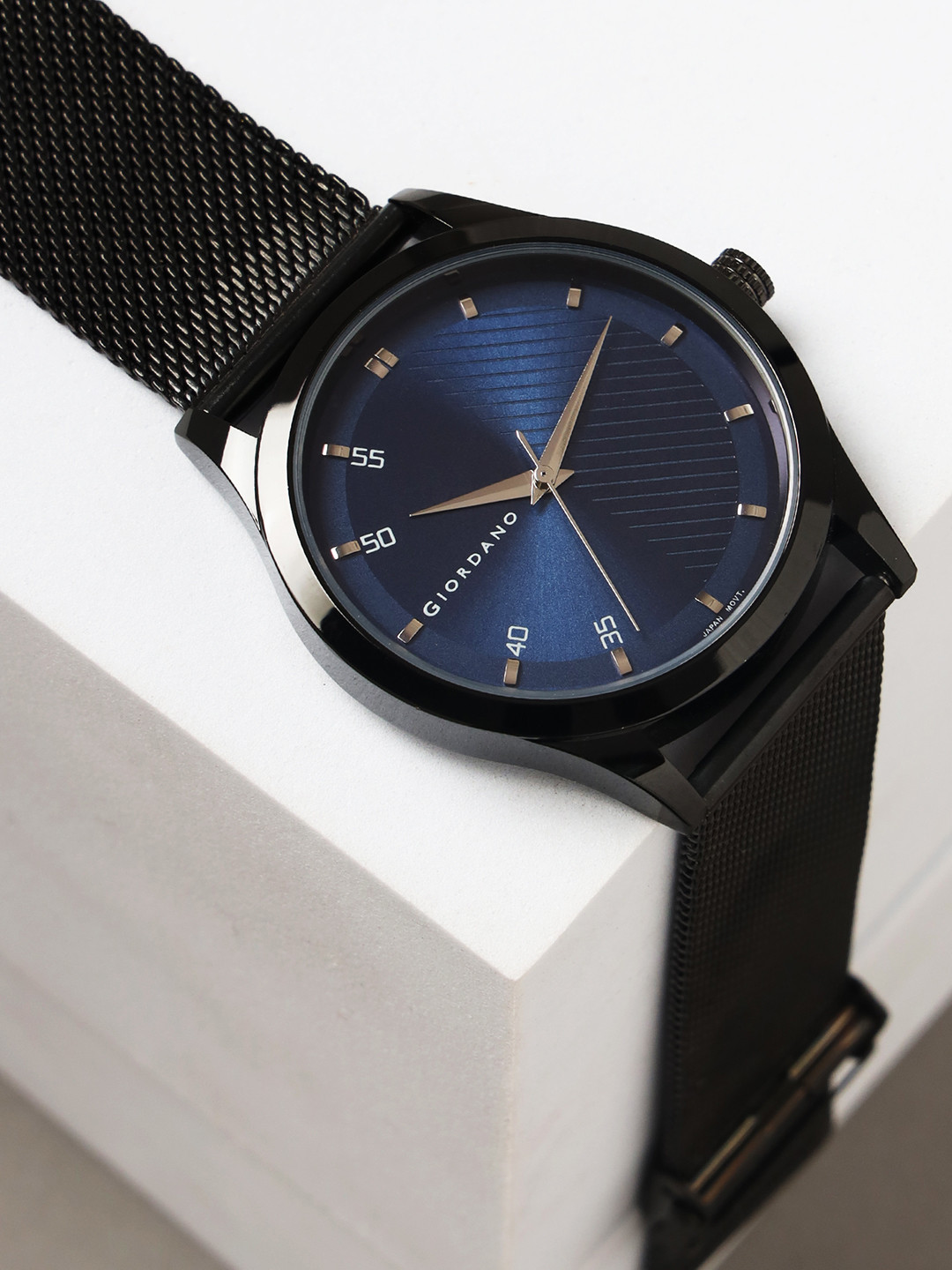 Giordano Men Embellished Bracelet Style Straps Analogue Quartz Movement Watch Gz-50110-55