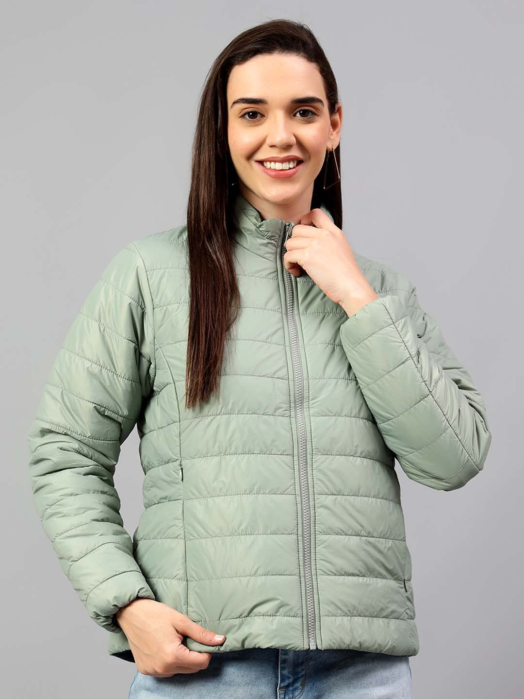 Cantabil Women Full Sleeves Winter Puffer Jacket