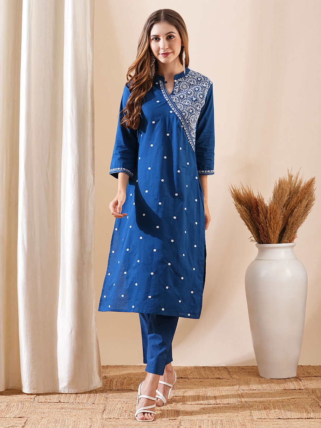 FASHOR Women Kurta with Trouser Set