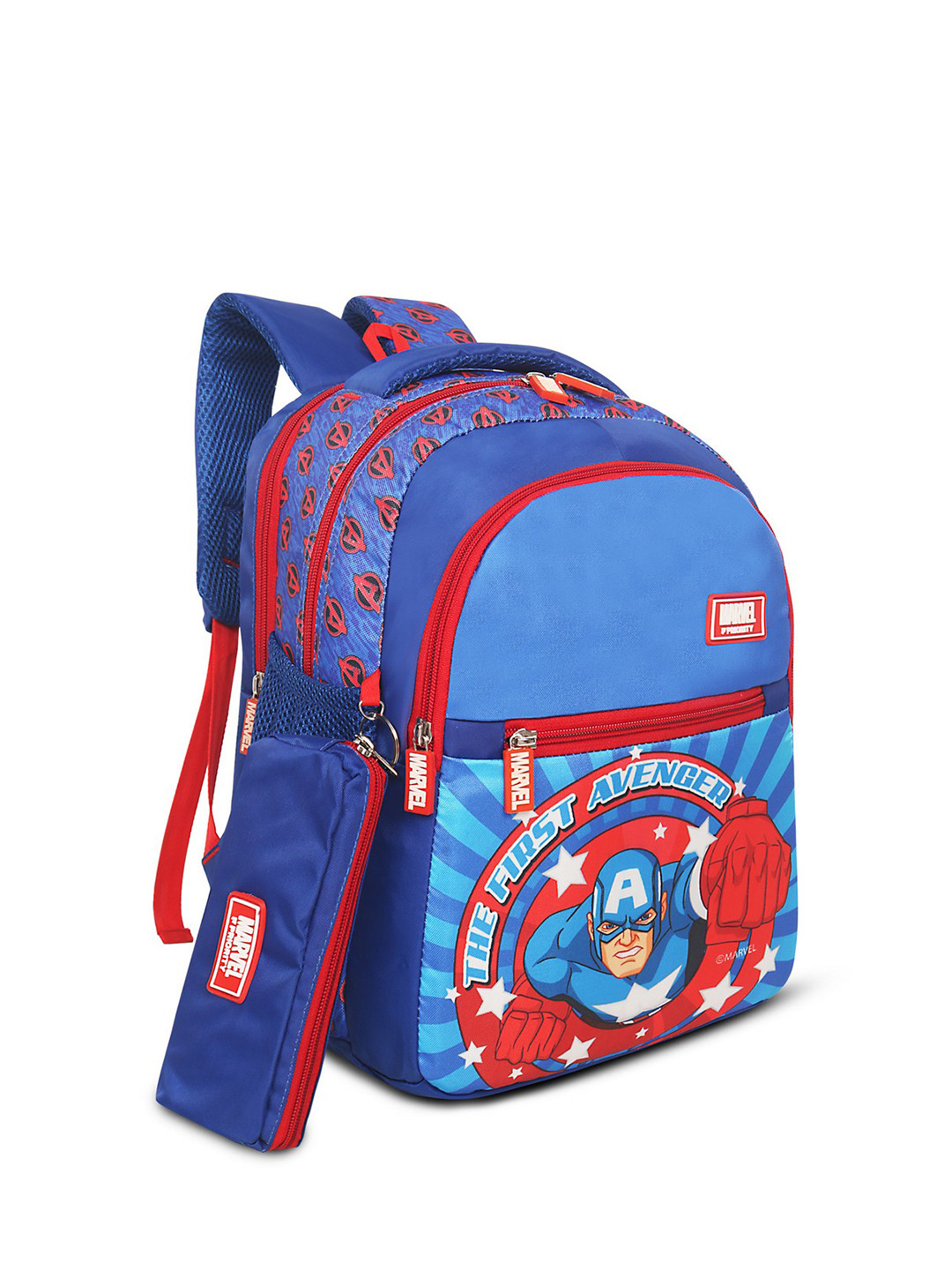 Priority Boys Marvel Captain America Printed School Backpack 20L