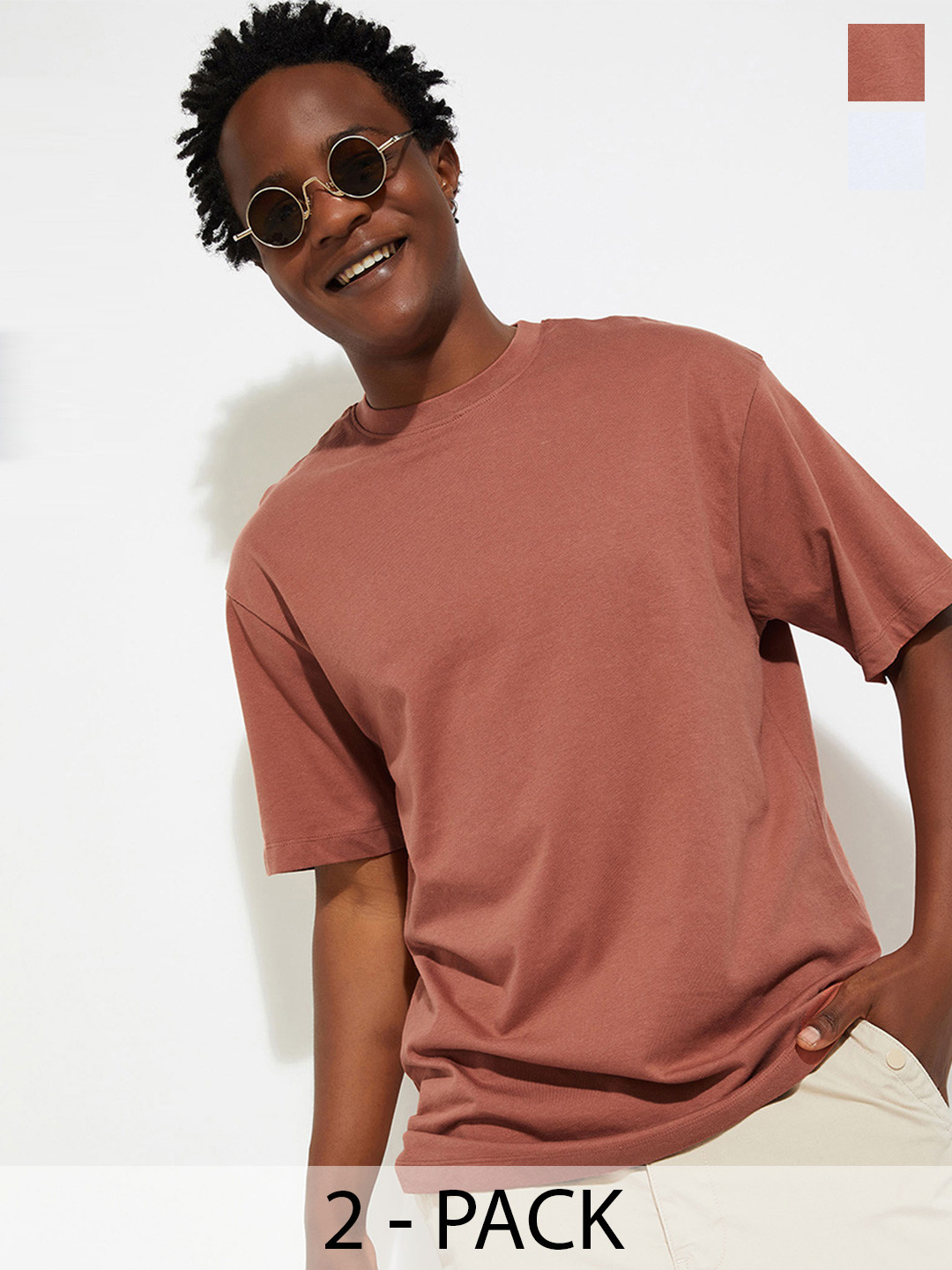 Max URB_N Pack of 2 Men Solid T-shirt