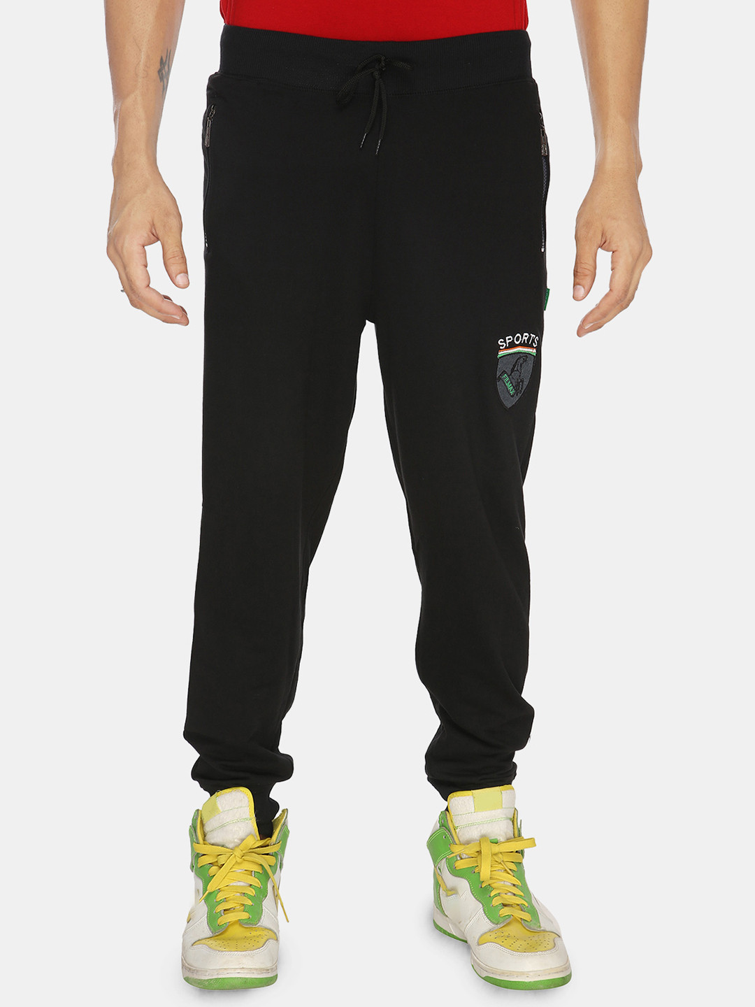 FILMAX ORIGINALS Men Pure Cotton Relaxed-Fit Mid-Rise Joggers