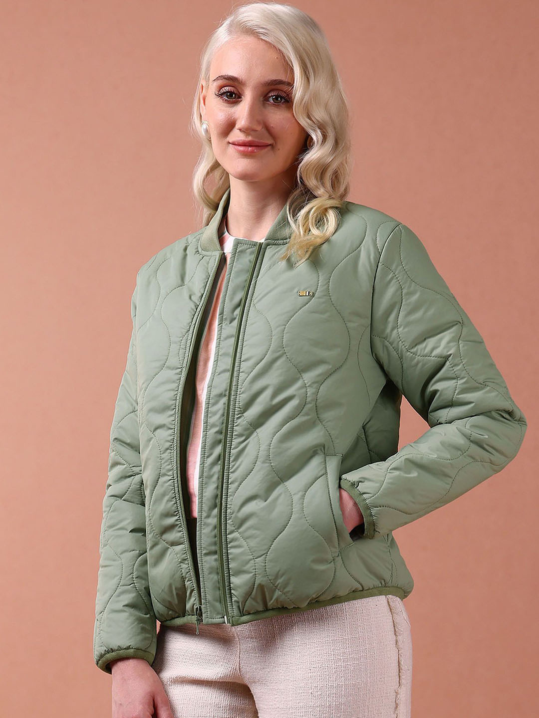 U.S. Polo Assn. Women Mandarin Collar Padded Jacket