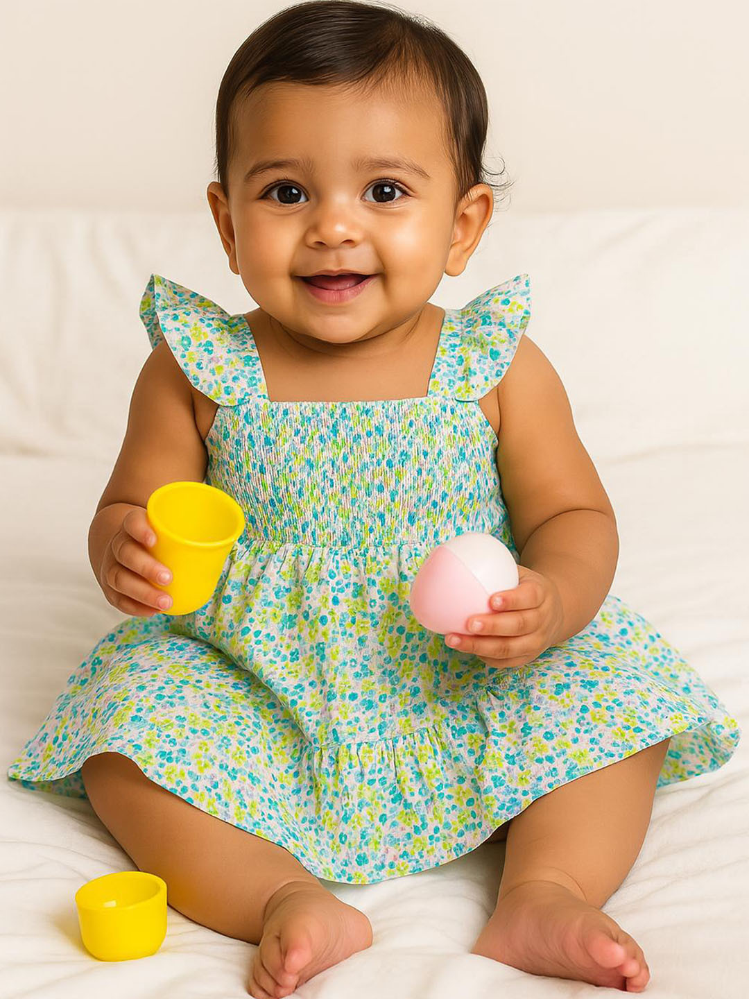 Kids Girls MeeMee Floral Print Fit & Flare Dress