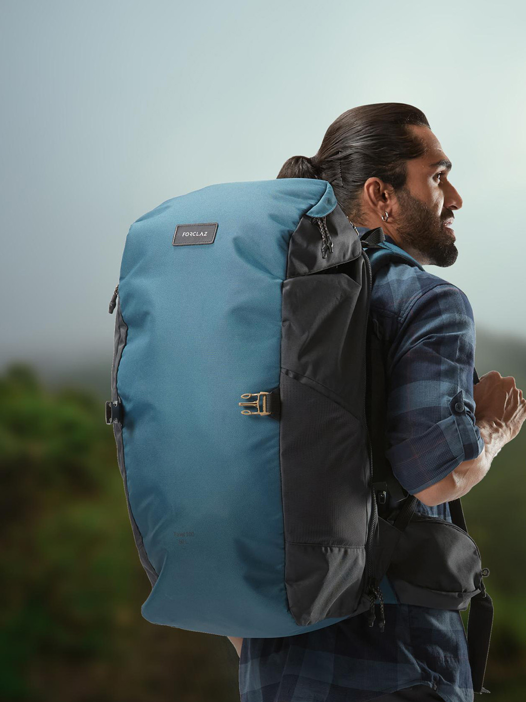 Decathlon Forclaz Men Colourblocked Multi-Compartment Travel Bag