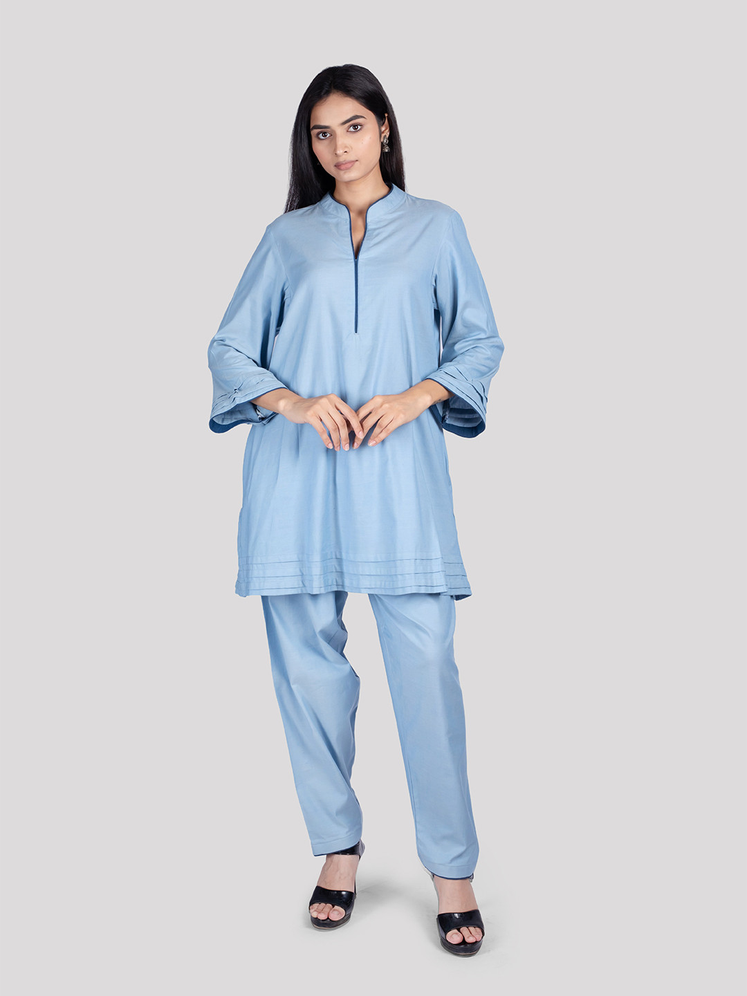 HUE & HIDE Women Cotton Co ord Set With Comfort Salwar