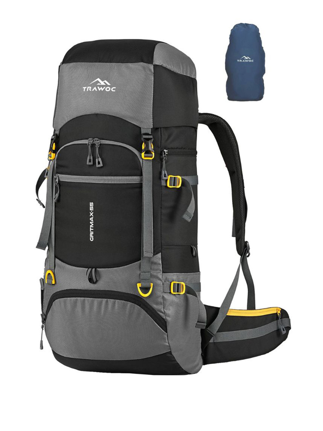 TRAWOC GRITMAX Solid 55L Rucksack With Shoe Compartment & Dual Loading Options