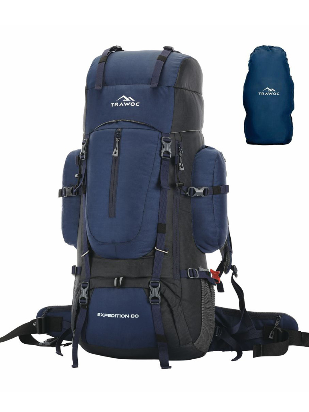 TRAWOC EXPEDITION Solid 80L Travel Rucksack With Rain Cover