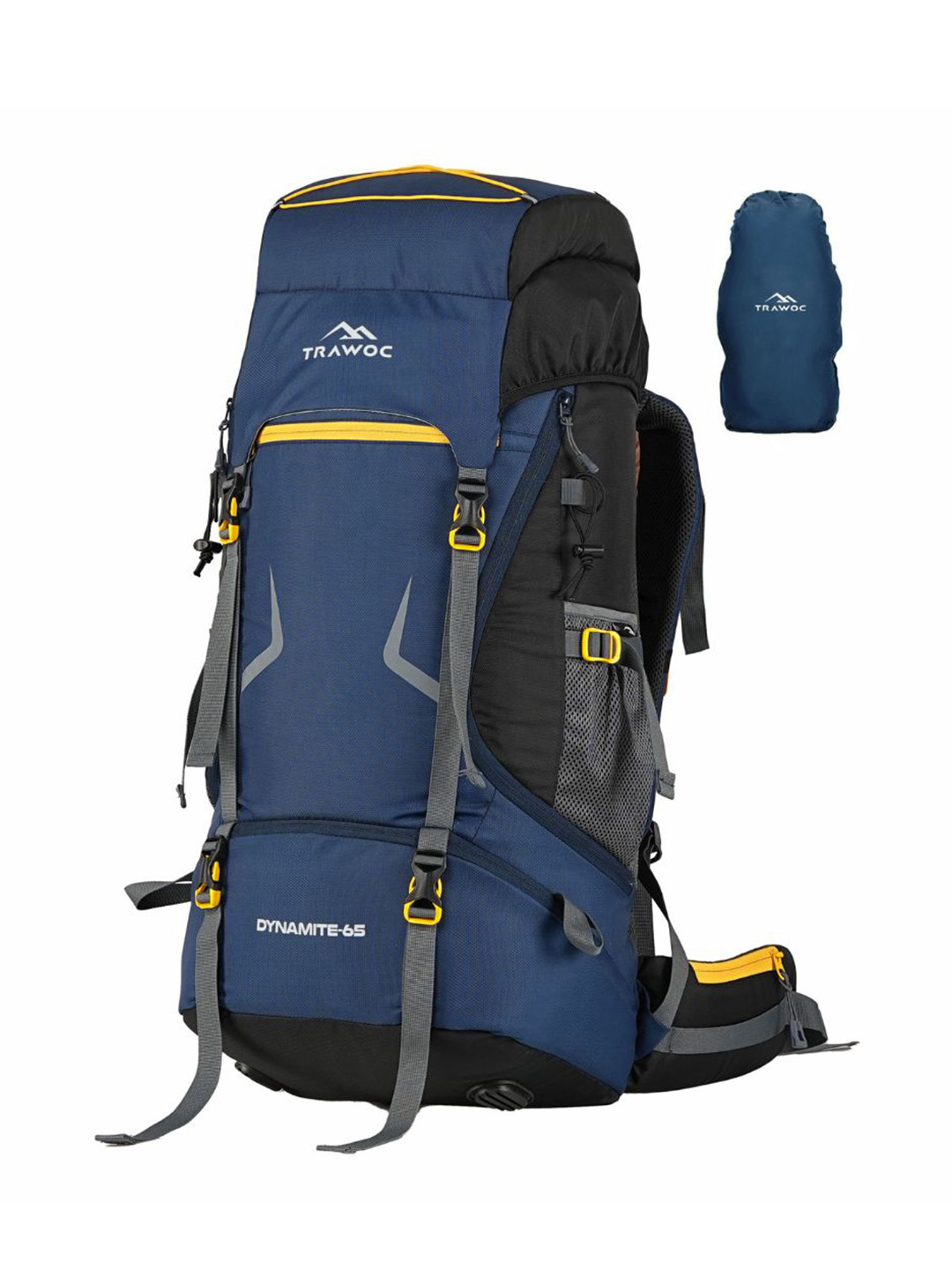 TRAWOC DYNAMITE Solid 65L Rucksack For Trekking & Hiking with Shoe Compartment