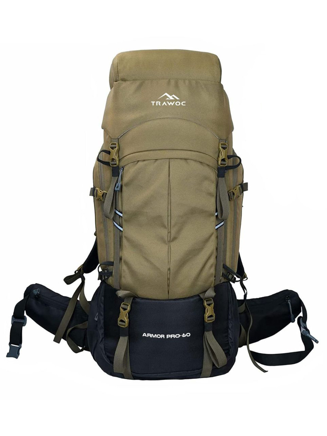 TRAWOC ARMOR PRO Solid 60L Rucksack Fiber Frame Hiking & Travel