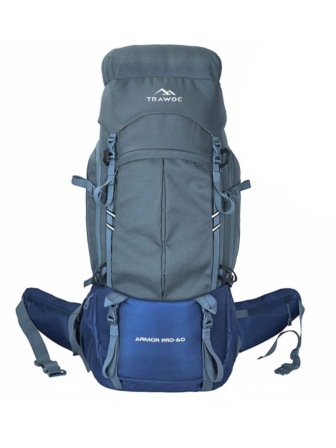 TRAWOC ARMOR PRO Solid 60L Rucksack Fiber Frame Hiking & Travel