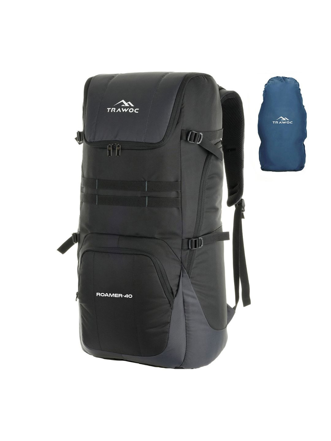 TRAWOC ROAMER Solid 40L Travel Rucksack with Rain Cover for Casual & Travel Use