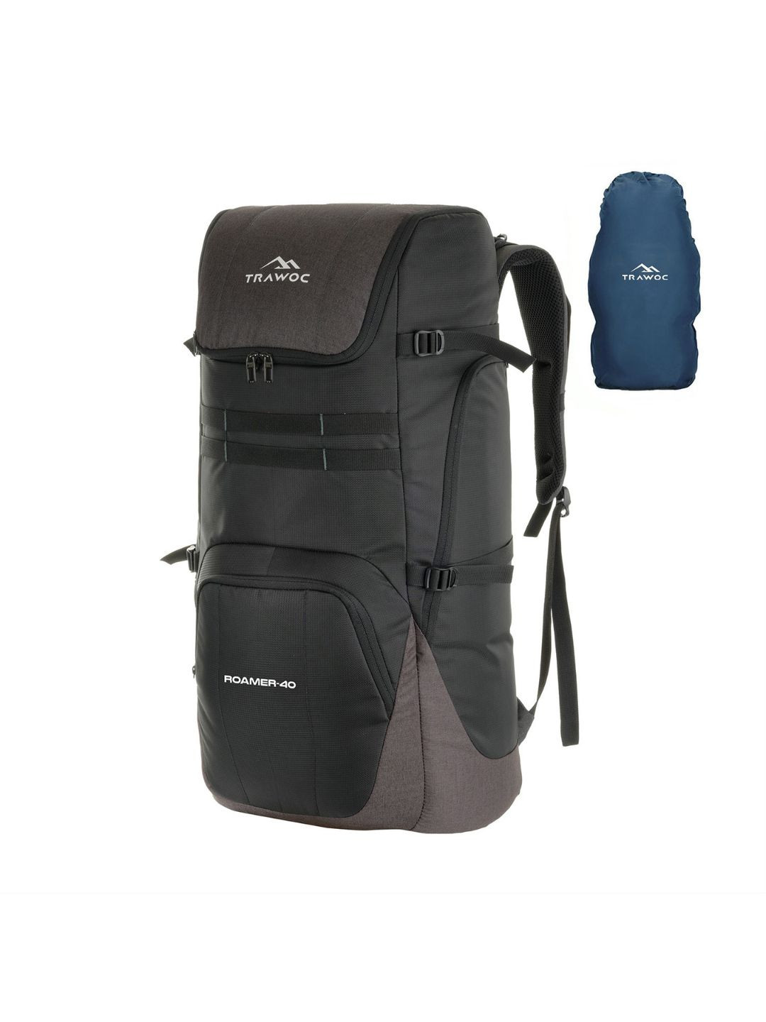 TRAWOC ROAMER Solid 40L Travel Rucksack with Rain Cover for Casual & Travel Use