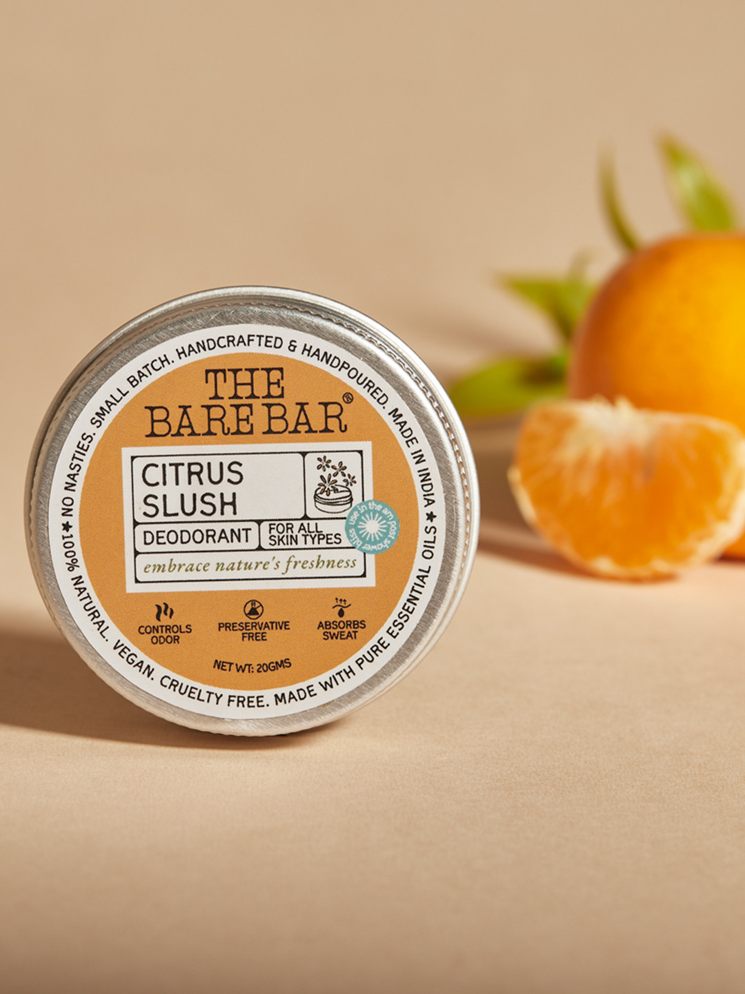 The Bare Bar Citrus Slush Deodorant- 20 g