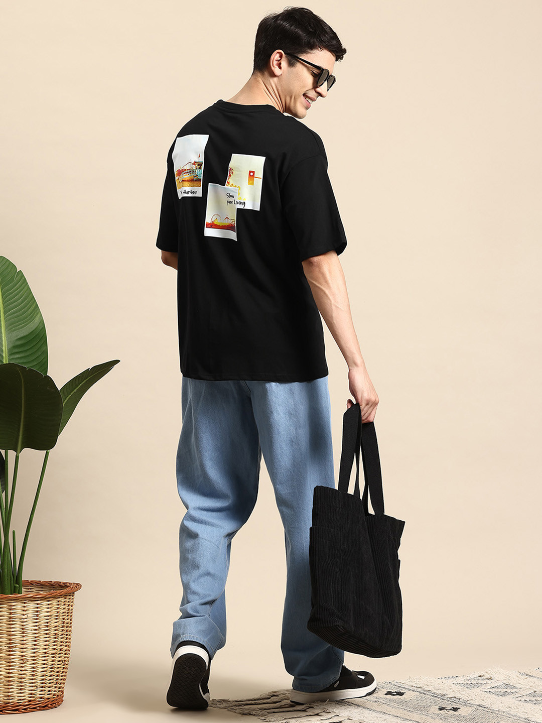 Mast & Harbour Printed Oversized T-shirt