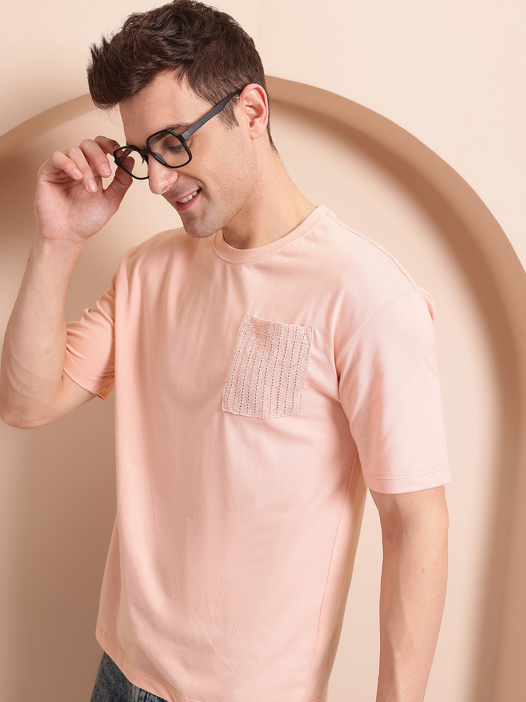 Mast & Harbour Crochet Pocket T-shirt