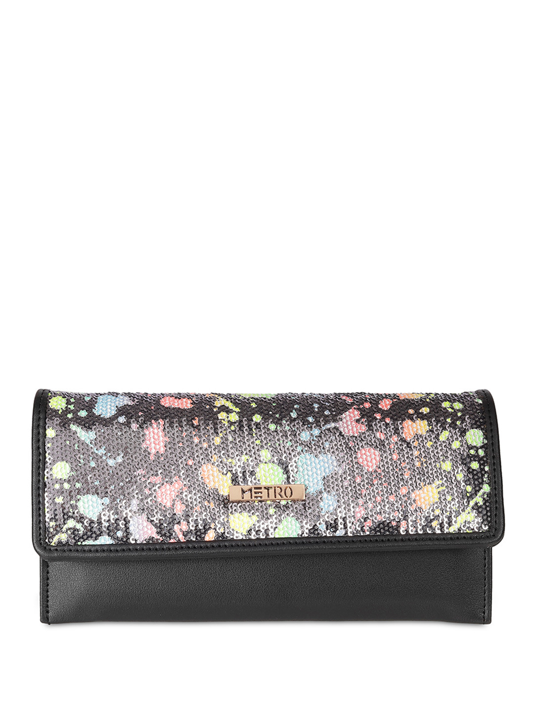 Metro Women Abstract Two Fold Wallet