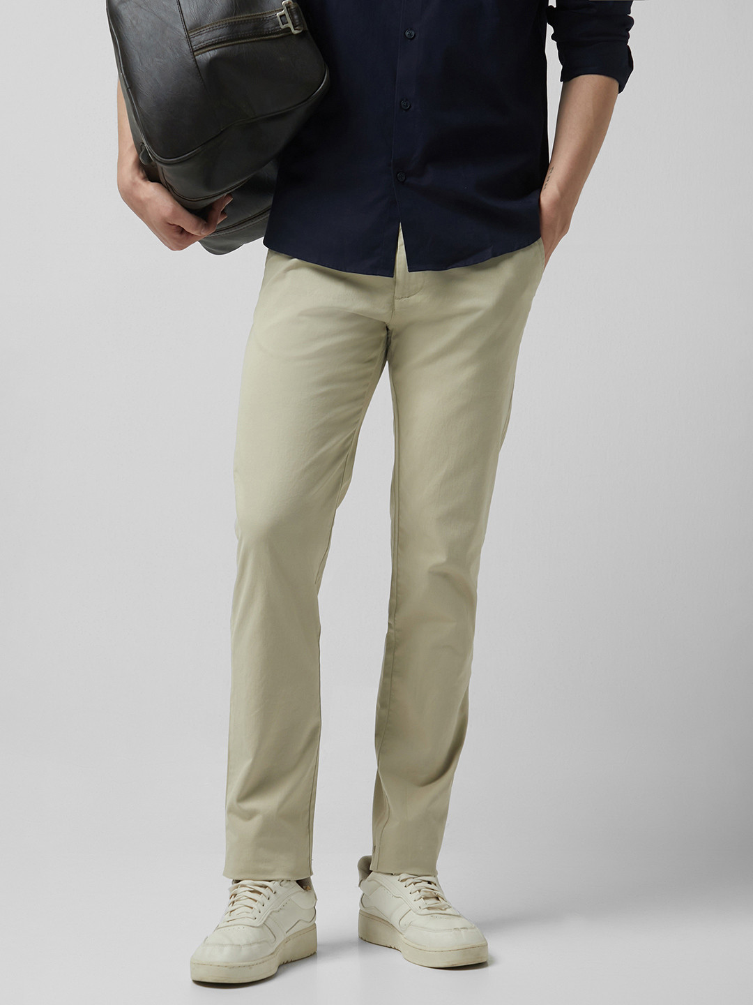 Peter England Casuals Men Super Slim Fit Trousers