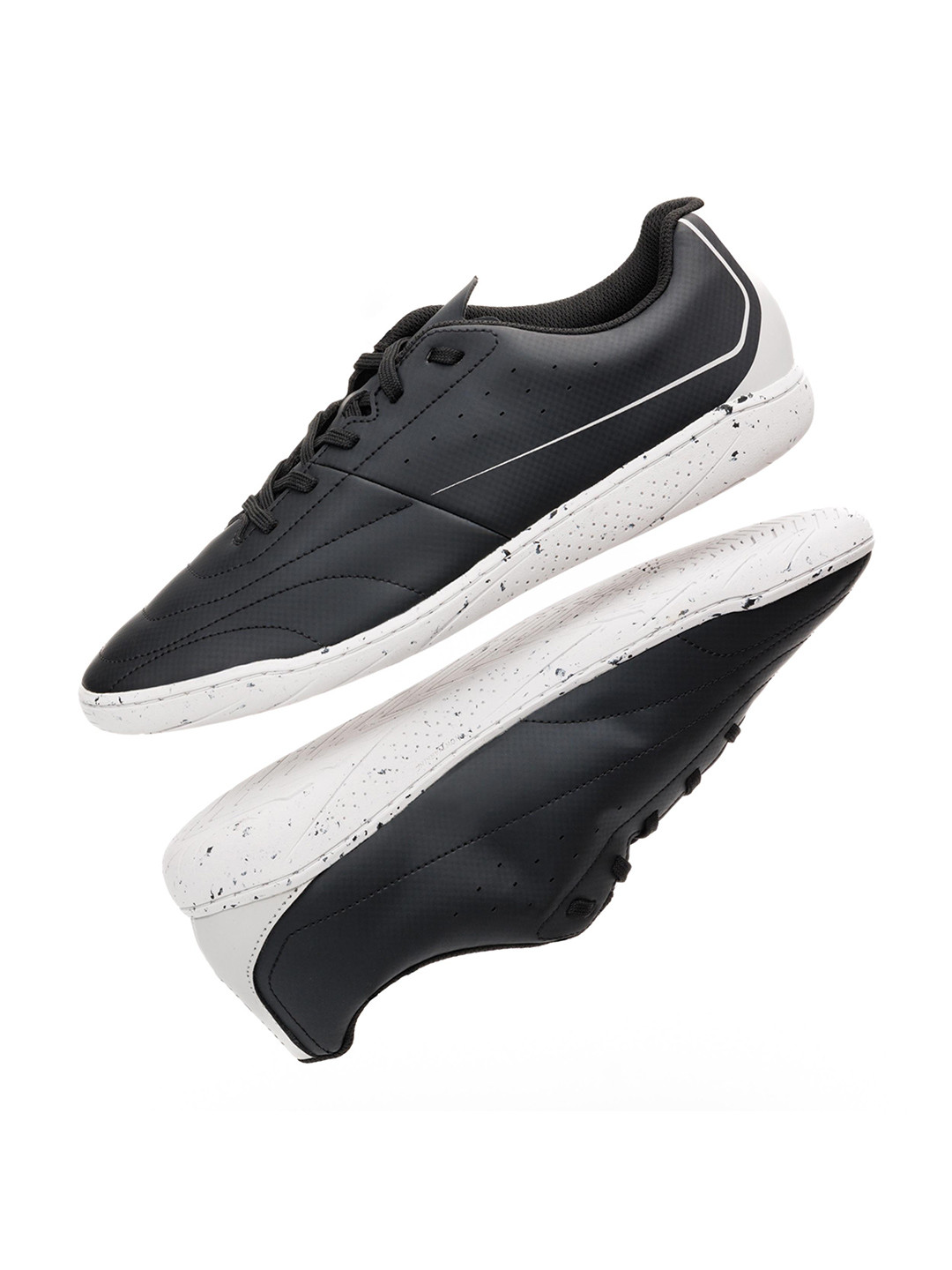 Decathlon Mens Black Trainers White Soles Myntra