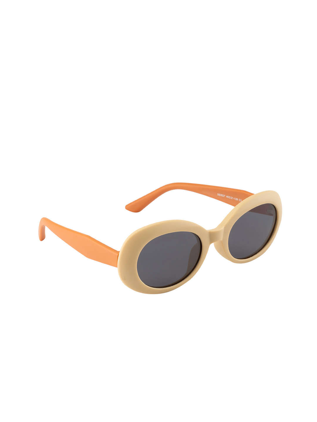 SEESAW Girls Black Lens Brown TR90 Oval Sunglass with 100% UV Protection - Ideal for Kids 8-12 Yrs