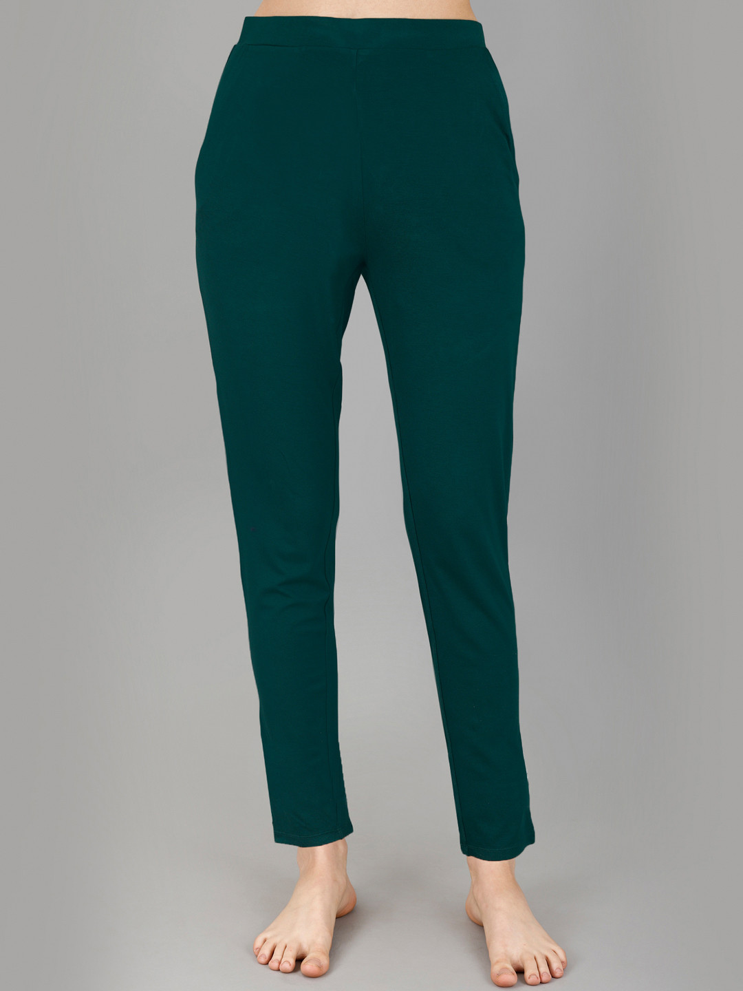 Soie Women Mid Rise Ankle Length Supersoft Lounge Pants with Pockets