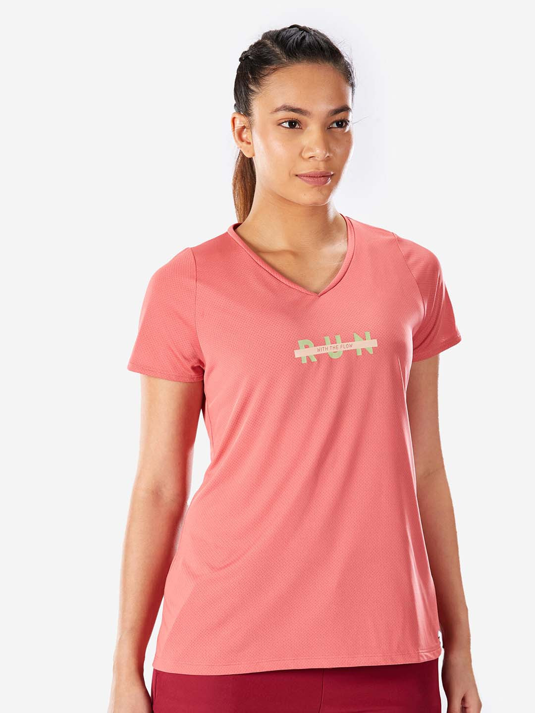 Decathlon KALENJI - Women Typography Printed Breathable Running T-Shirt