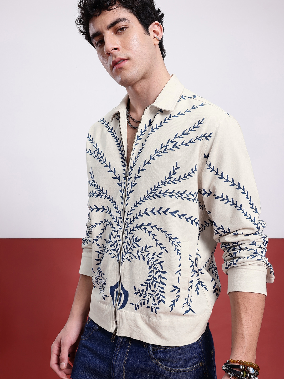 Buy glitchez Indie Blossom Tailored Jacket - Jackets for Men 31134645 |  Myntra