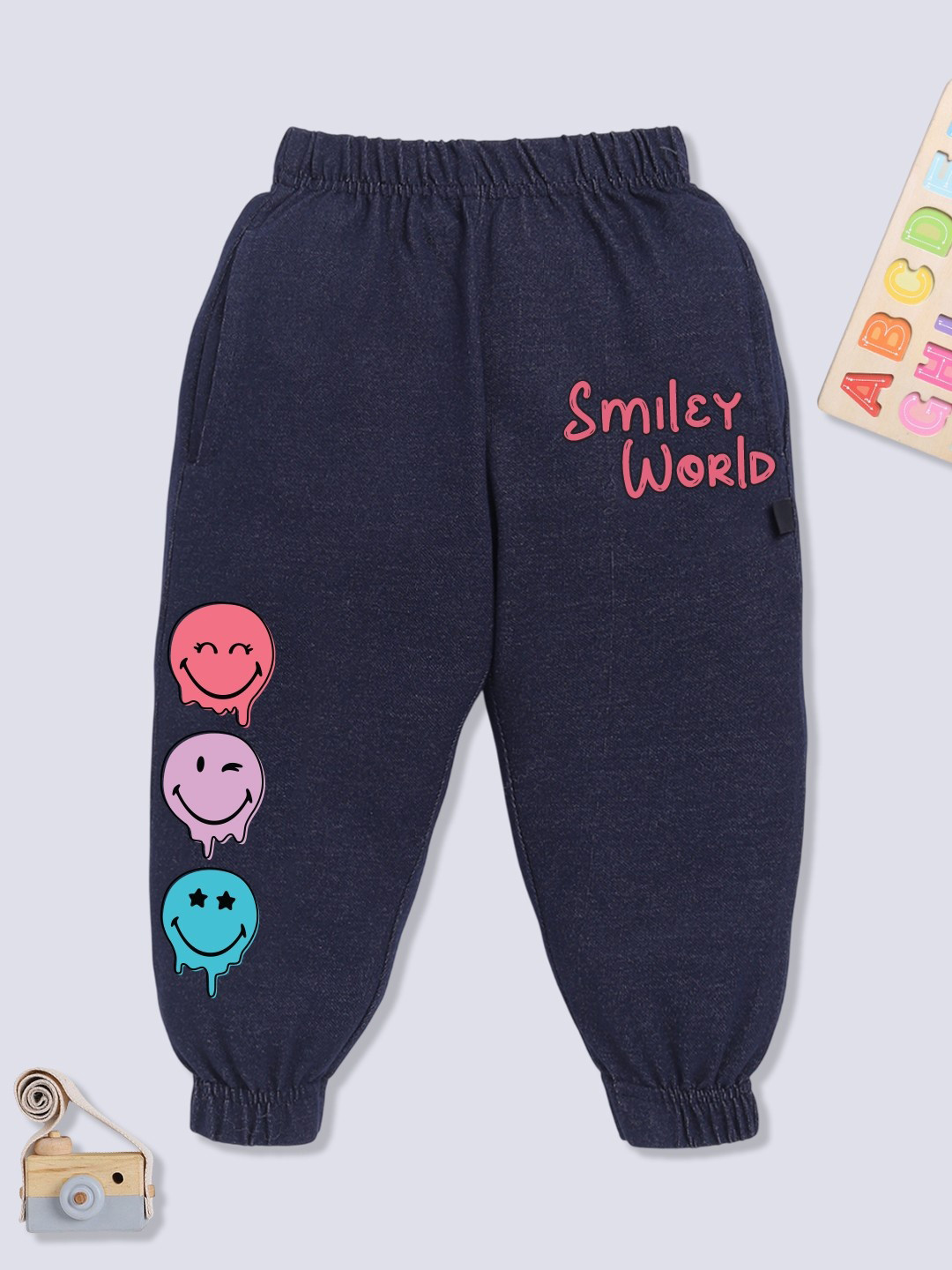 YK X Minute Mirth Girls Graphic Printed Joggers