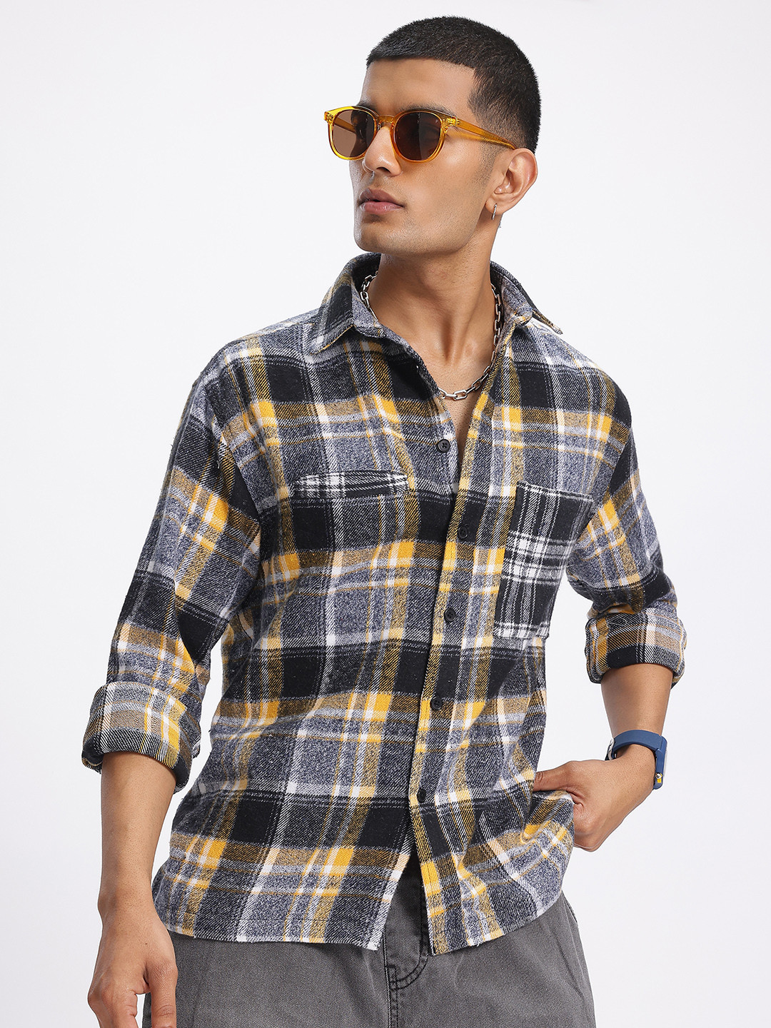 Kook N Keech Flannel Checked Shacket