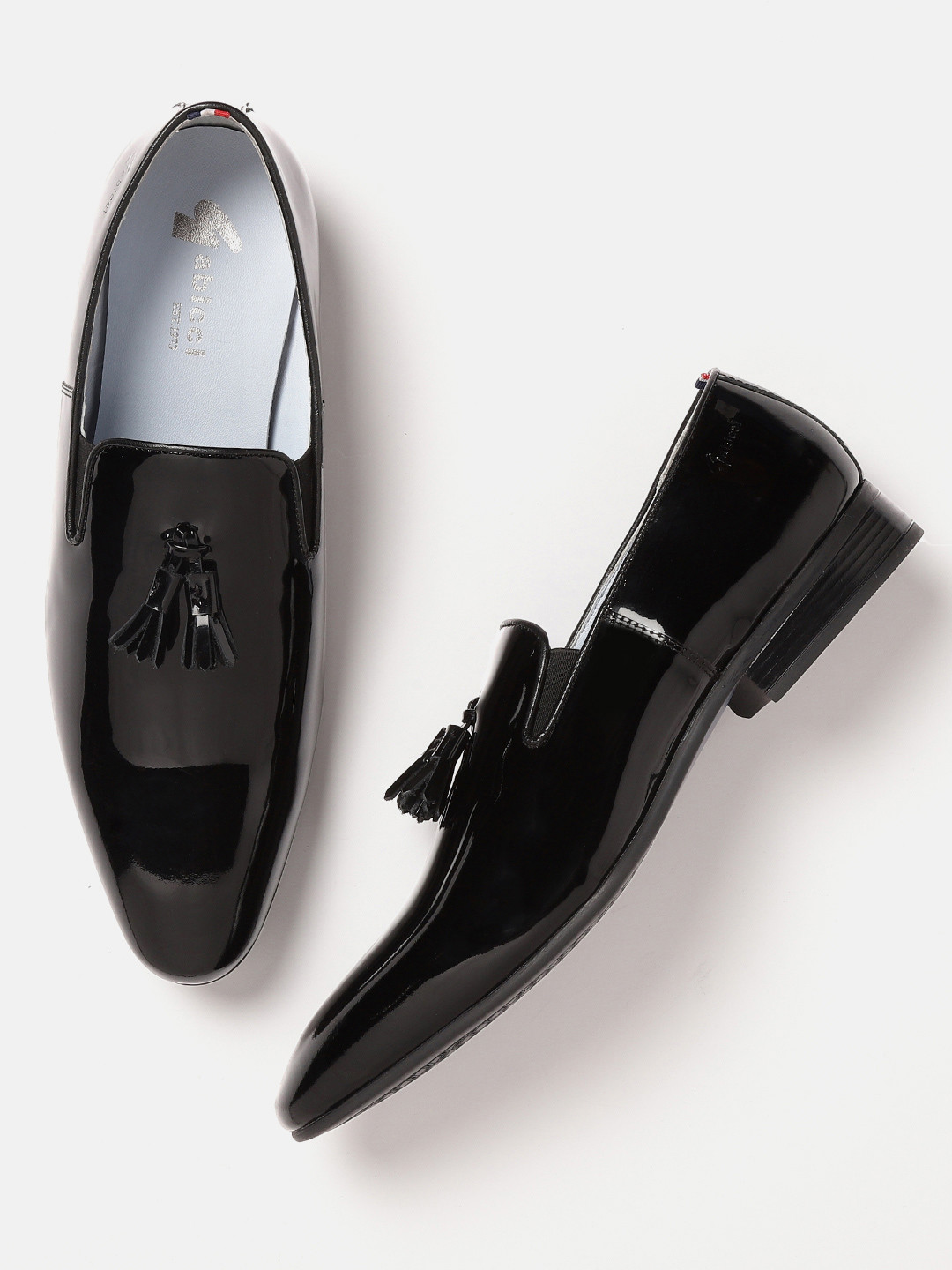 GABICCI Men Patent Leather Tassel Loafers