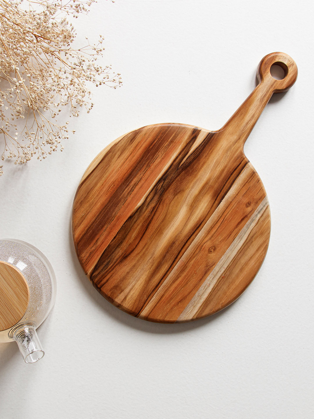 Aurum Crafts Brown Teak Wood Food Platter