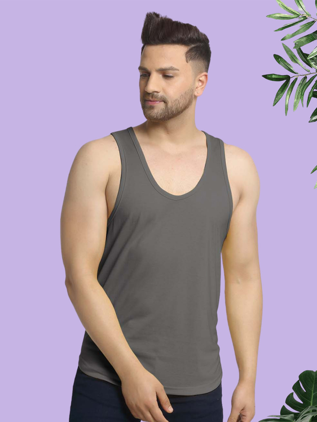 Friskers Men Round Neck Innerwear Vest 230924C-41